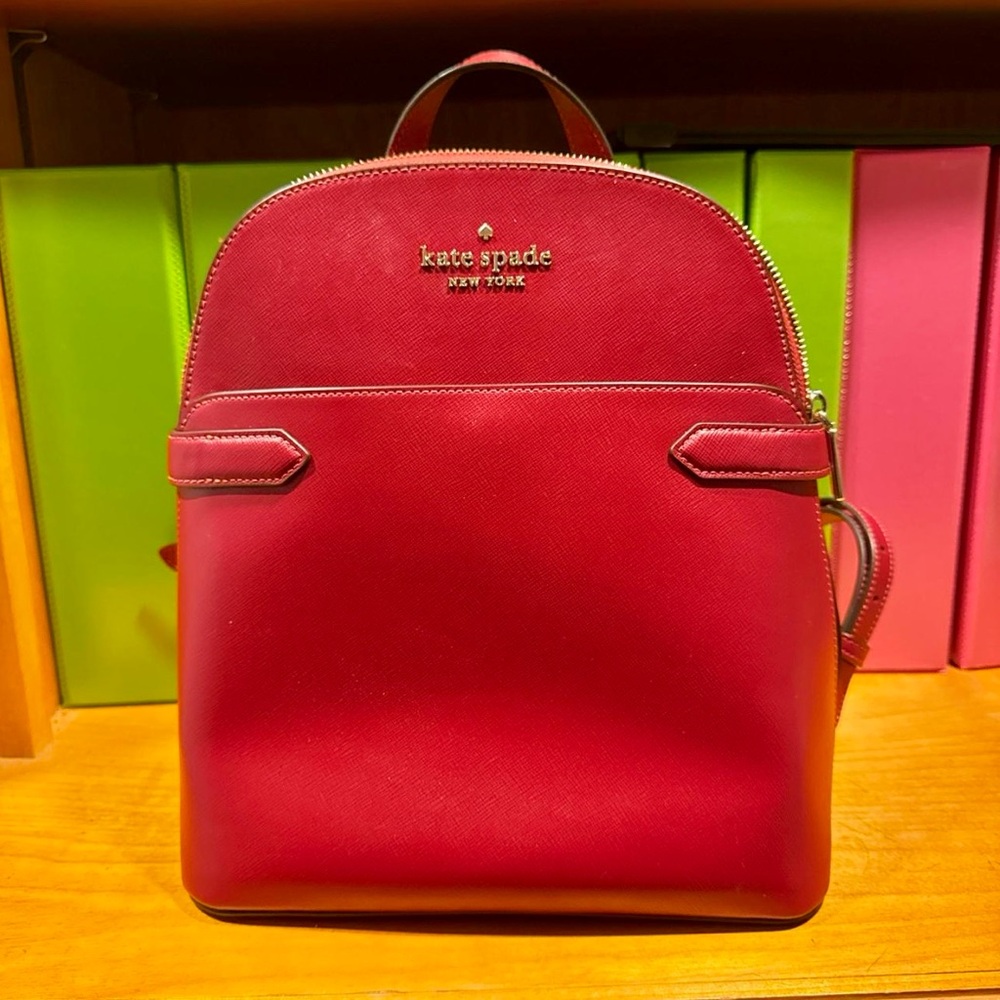 Red medium Kate Spade backpack. LN very clean.  No blemishes.